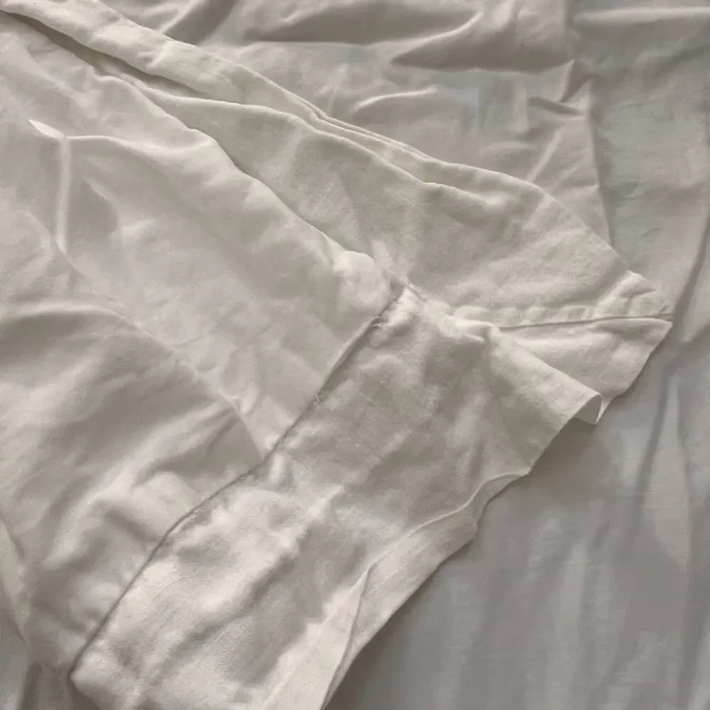 Pottery Barn King/Cal. King Duvet Cover White 108 x 92 in Tencel Lyocell Linen
